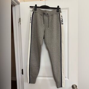 Polo by Ralph Lauren Gray. Joggers with Navy Accents OR Olive jogger set.